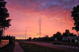 zachod slonca nad lublinem