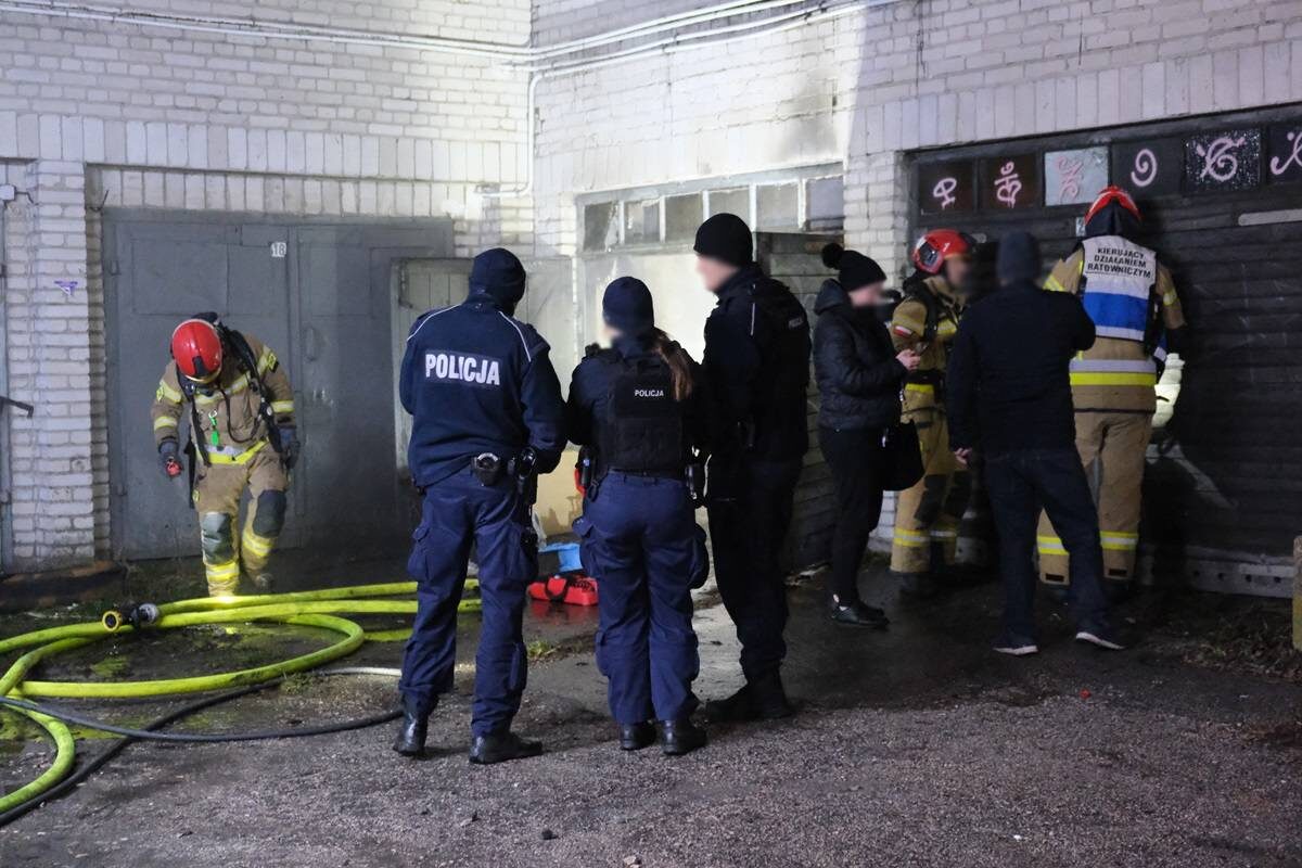 Pożar garażu przy ul. Puławskiej w Lublinie