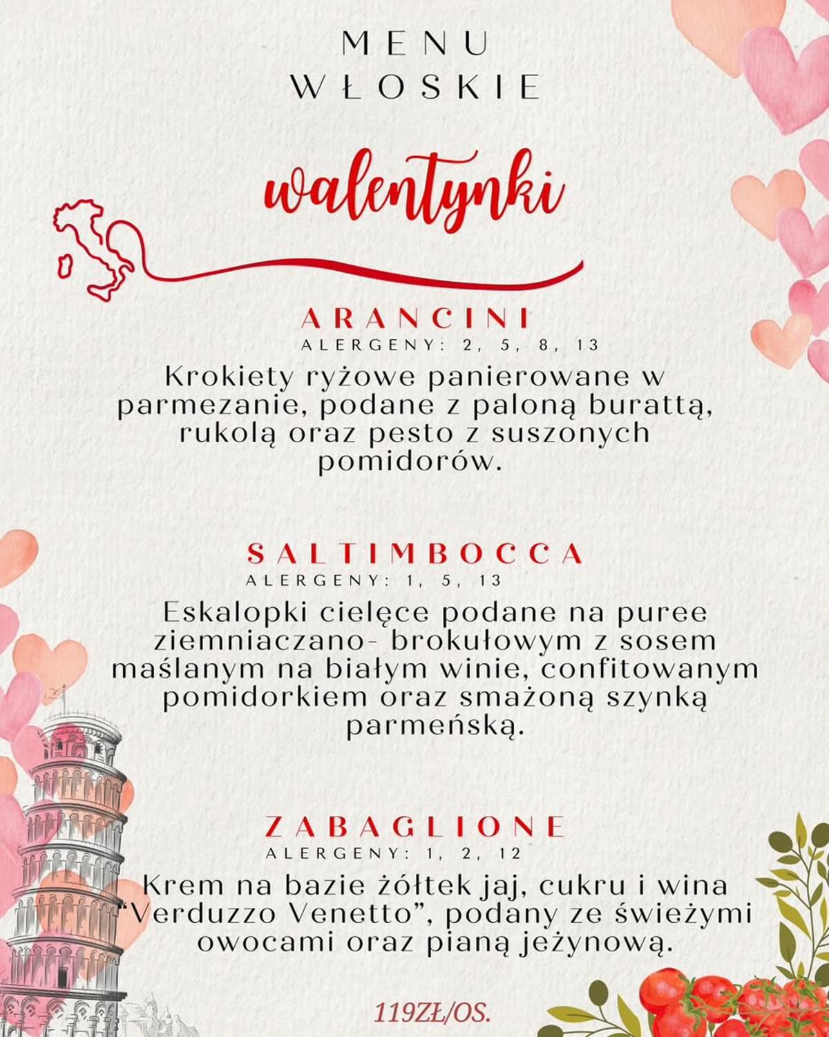 Walentynki 2025 w Lublinie: Gdzie zabrać ukochaną osobę na romantyczną kolację? Nasz przegląd ofert walentynkowych 11 Menu walentynkowe w restauracji Locomotiva