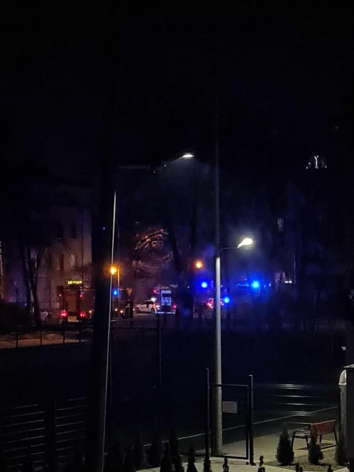 Nocny pożar mieszkania przy ul. Weteranów w Lublinie