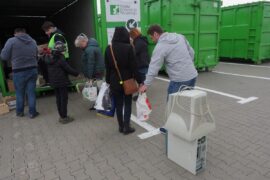 zbiorka elektroodpadow w mobilnym punkcie