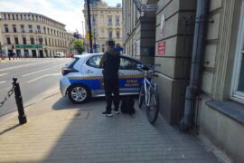 rowerzysta ukarany za przejazd po przejsciu dla pieszych