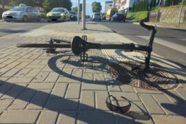 potracenie rowerzysty na ul chodzki