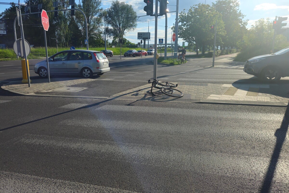 Potrącenie rowerzysty na ul. Chodźki w Lublinie