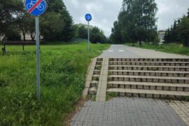 sciezka rowerowa ze schodami na al mlodosci w lublinie e847fa978c11