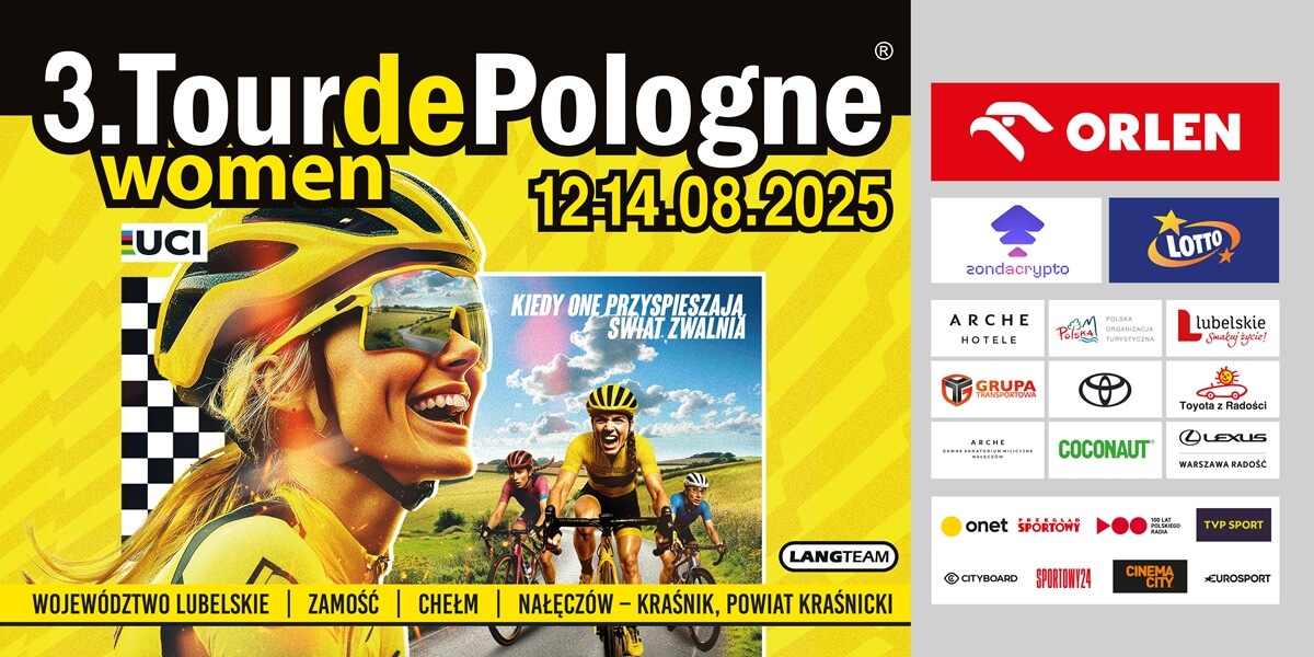 Tour de Pologne Women 2025 wraca na Lubelszczyznę! Trzy etapy, górki, bruk i kobiecy peleton światowej klasy 5 Grafika promująca 3. Tour de Pologne Women