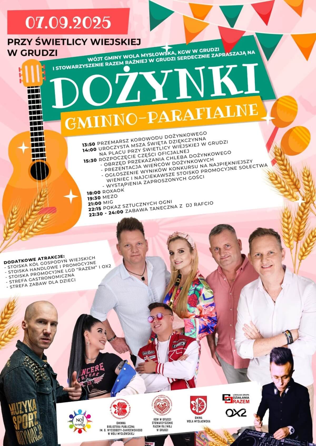 Dożynki 7 września 2025 w woj. lubelskim. Wystąpią: Boys, Brathanki, Sławomir, MIG, Piękni i Młodzi Dawid Narożny 14 Dożynki w Woli Mysłowskiej