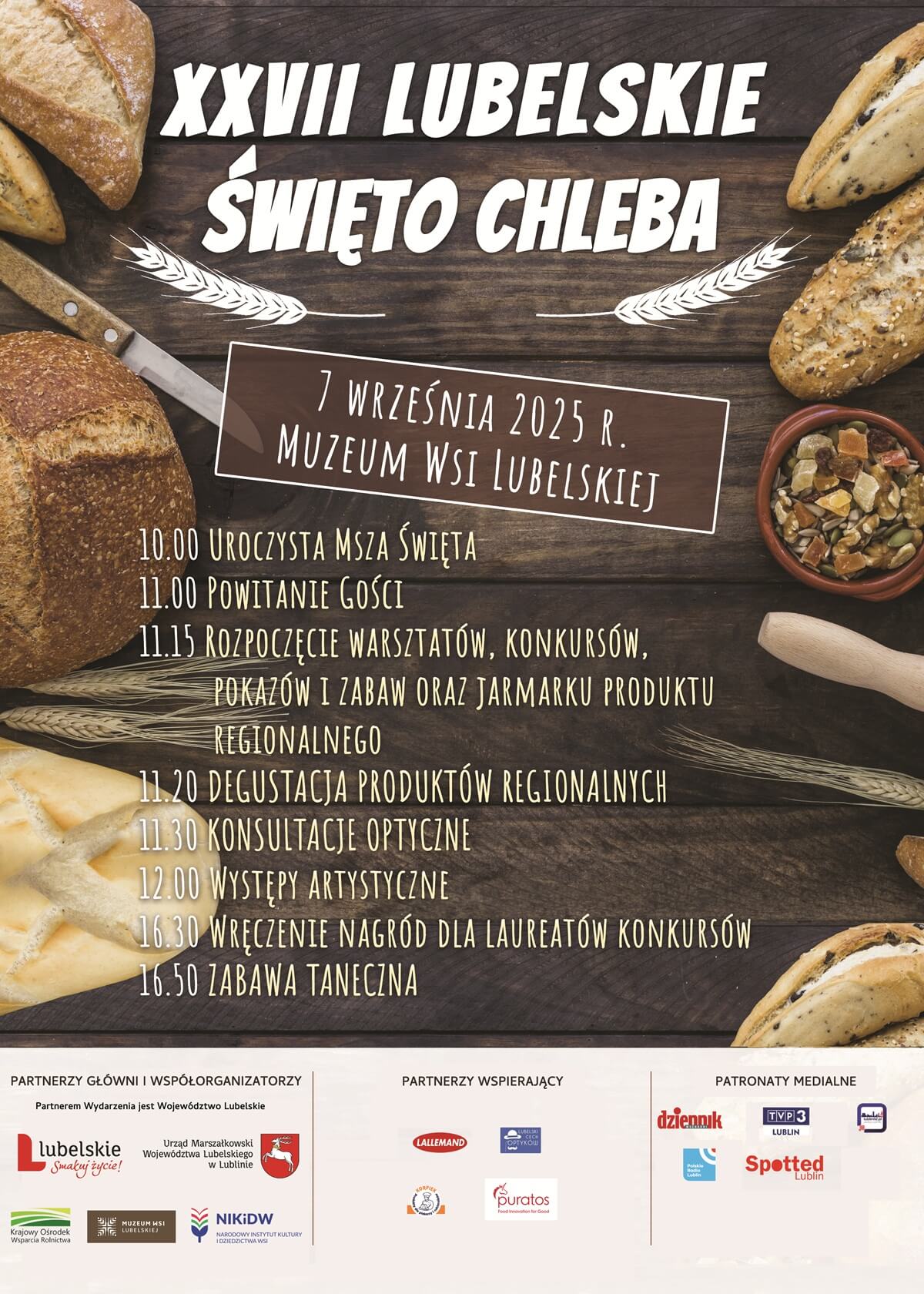 Święto Chleba w lubelskim skansenie. Będą pyszności, warsztaty i badania wzroku 3 XXVII Lubelskie Święto Chleba 2025