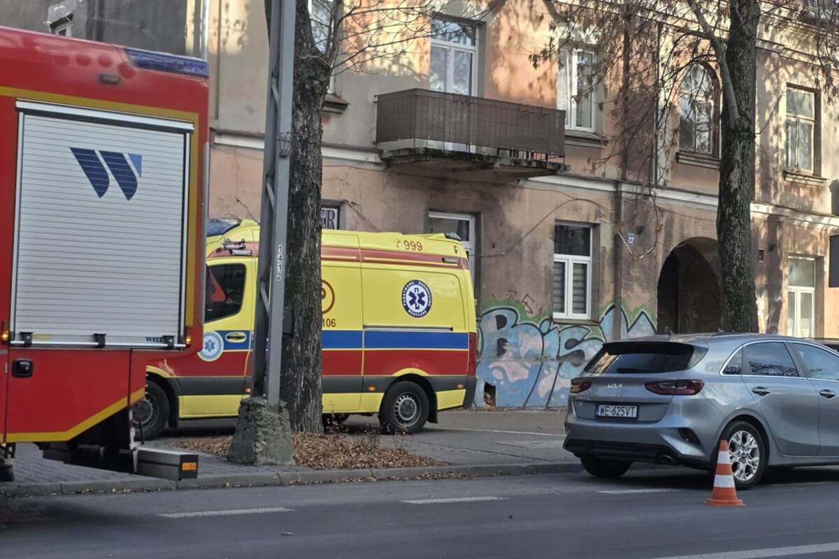 Pożar kamienicy przy ul. Przemysłowej / ul. Zamojskiej w Lublinie