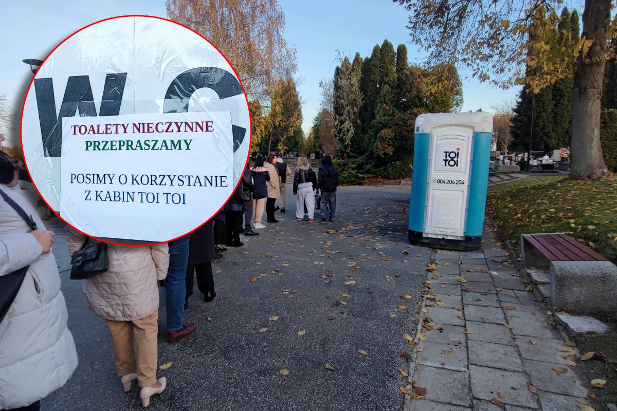 Zamknięte toalety na cmentarzu komunalnym na Majdanku. Odwiedzający oburzeni: „To był absurd w Święto Zmarłych” [ZDJĘCIA]