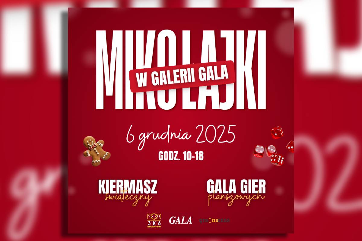 Mikołajki w Galerii GALA – kiermasz świąteczny, planszówki i rodzinny klimat