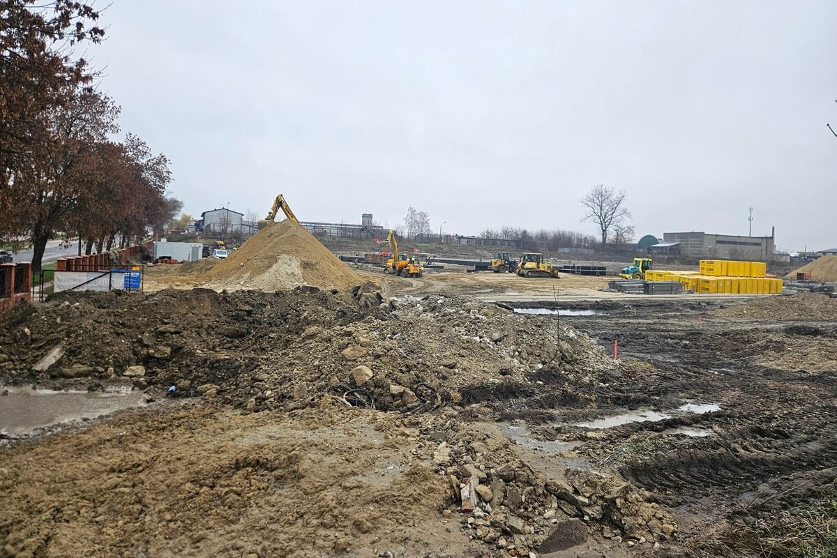 Nowy Lidl rośnie przy Turystycznej. Obok powstaje Smark Park Lublin z 12 sklepami 3 Budowa Lidla przy ul. Turystycznej w Lublinie