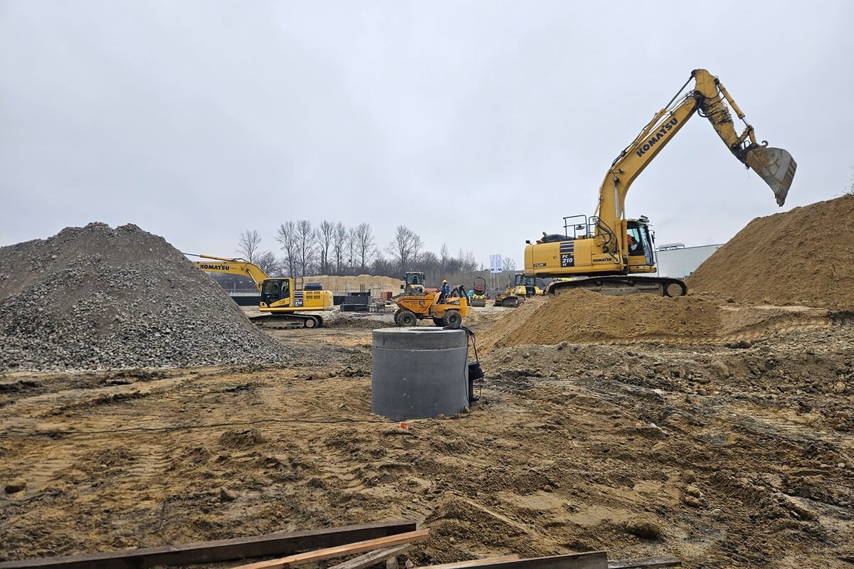 Nowy Lidl rośnie przy Turystycznej. Obok powstaje Smark Park Lublin z 12 sklepami 4 Budowa Lidla przy ul. Turystycznej w Lublinie
