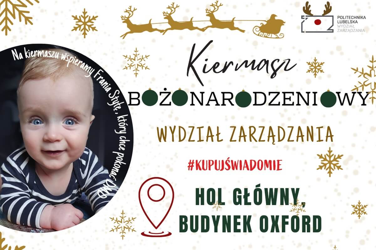 Kiermasz Bożonarodzeniowy na Politechnice Lubelskiej – wyjątkowe ozdoby, lokalne smakołyki i wsparcie dla Frania