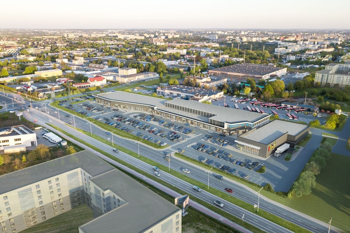 Nowy park handlowy powstaje przy ul. Wojtasa. Budowa już ruszyła, a inwestor zdradza nam szczegóły projektu 4 Wizualizacja parku handlowego przy ul. Wojtasa w Lublinie