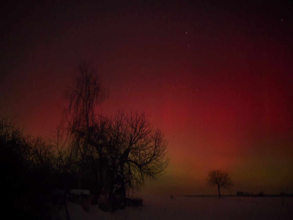 Zorza polarna nad województwem lubelskim, 19.01.2026