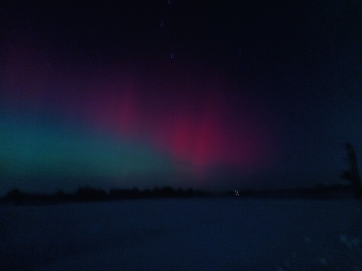 Zorza polarna nad województwem lubelskim, 19.01.2026