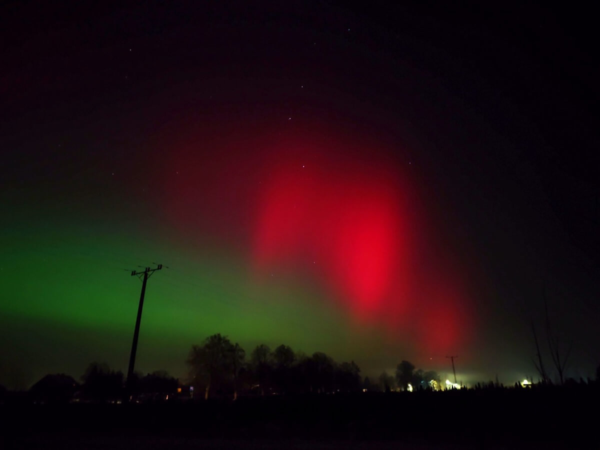 Zorza polarna nad województwem lubelskim, 19.01.2026
