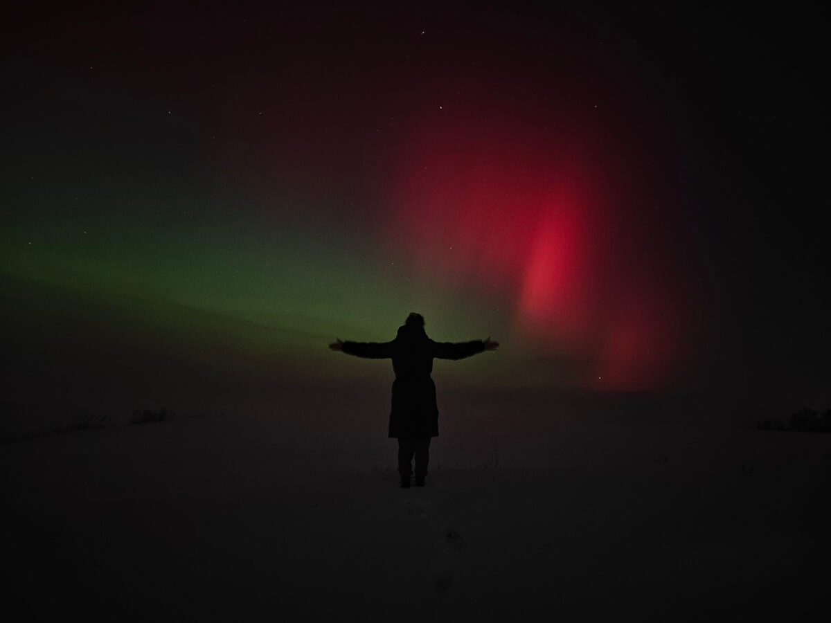 Zorza polarna nad województwem lubelskim, 19.01.2026