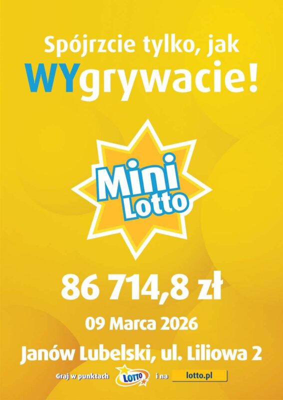 Wyniki Mini Lotto Janów Lubelski Marzec 2026