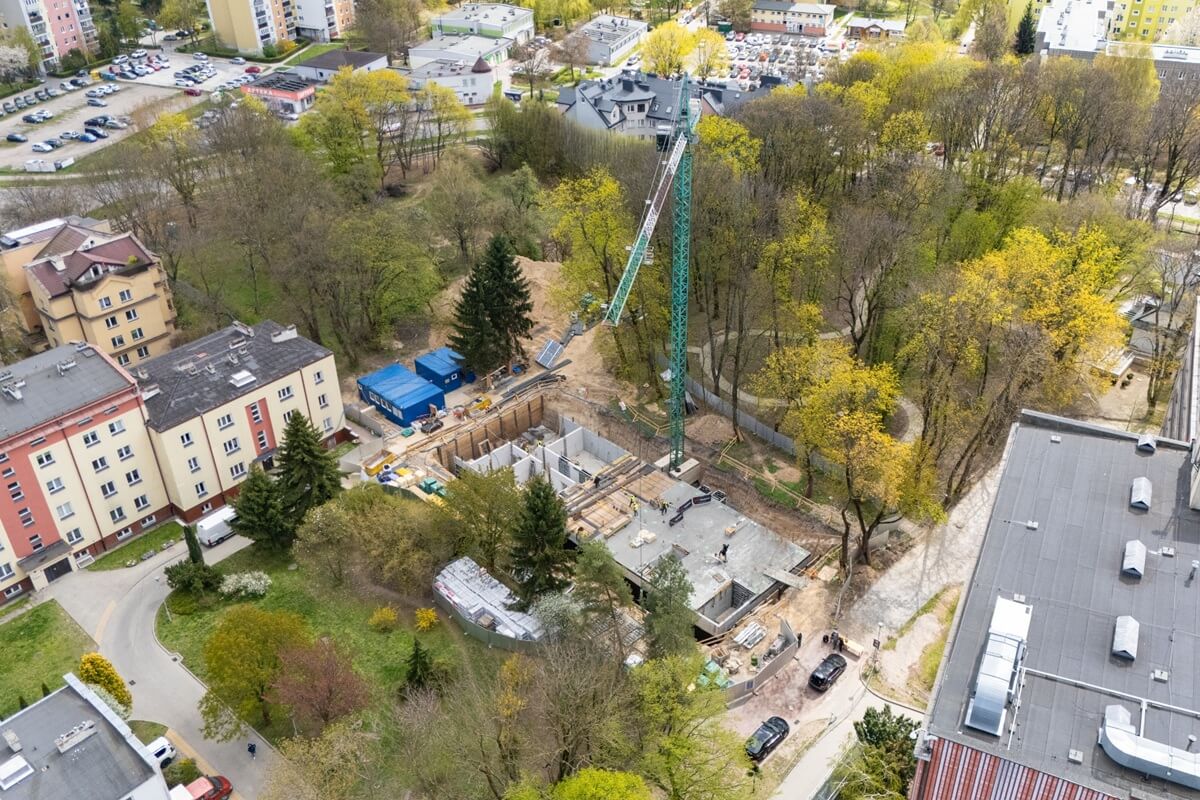 Budowa akademika KUL na Poczekajce