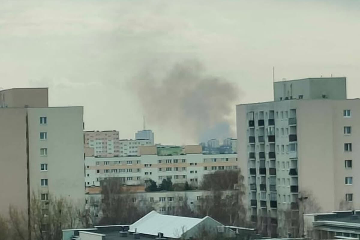 Wielki słup dymu nad Lublinem. Płoną trawy w rejonie Czubów