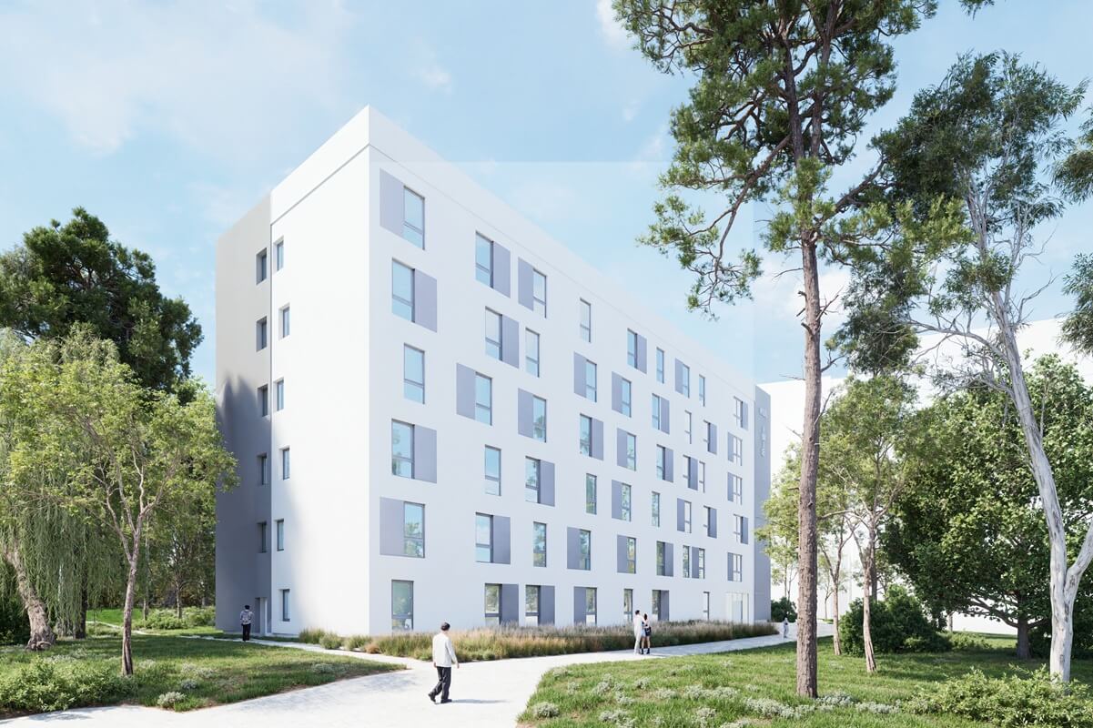 Wizualizacja akademika KUL na Poczekajce