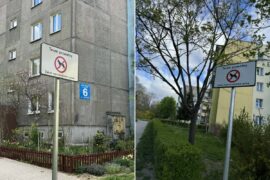 znaki zakaz wyprowadzania psow na osiedlu blonie e0b54d8e70ec