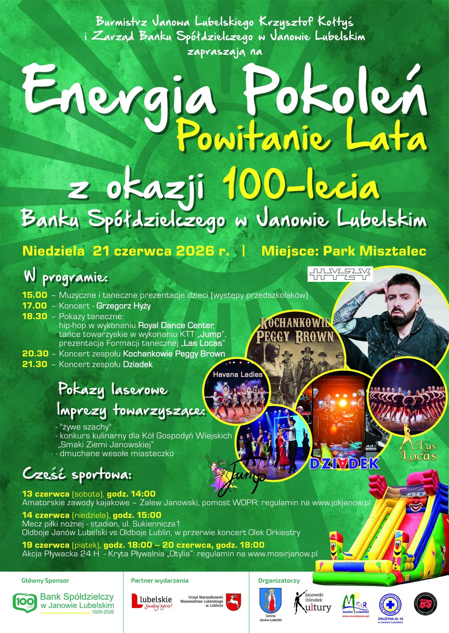 Imprezy w Lublinie i regionie w weekend 20-21 czerwca. Boys, Piękni i Młodzi, BRO, Łobuzy, Hyży 13 Powitanie Lata w Janowie Lubelskim 2026