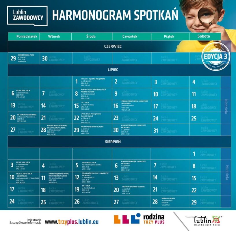 Genialna akcja dla dzieci w Lublinie. Tylko 500 miejsc. Ruszają zapisy 2 Harmonogram