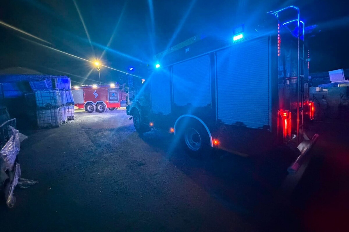 Akcja gaśnicza składowiska elektroodpadów przy ul. Metalurgicznej w Lublinie