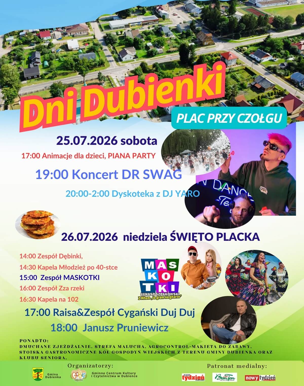 Co robić w weekend 25-26 lipca w województwie lubelskim? Wydarzenia, koncerty i imprezy w regionie 4 Dni Dubienki 2026
