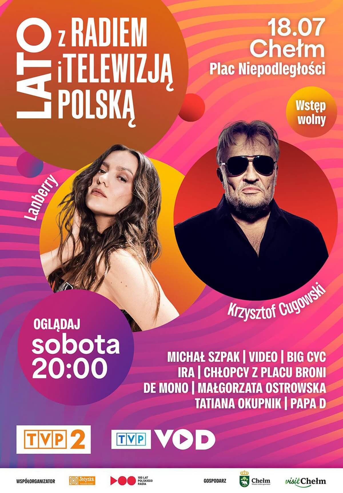 Co robić w weekend 18-19 lipca w województwie lubelskim? Festiwale, koncerty i imprezy w regionie 4 Lato z Radiem i Telewizją Polską w Chełmie 2026