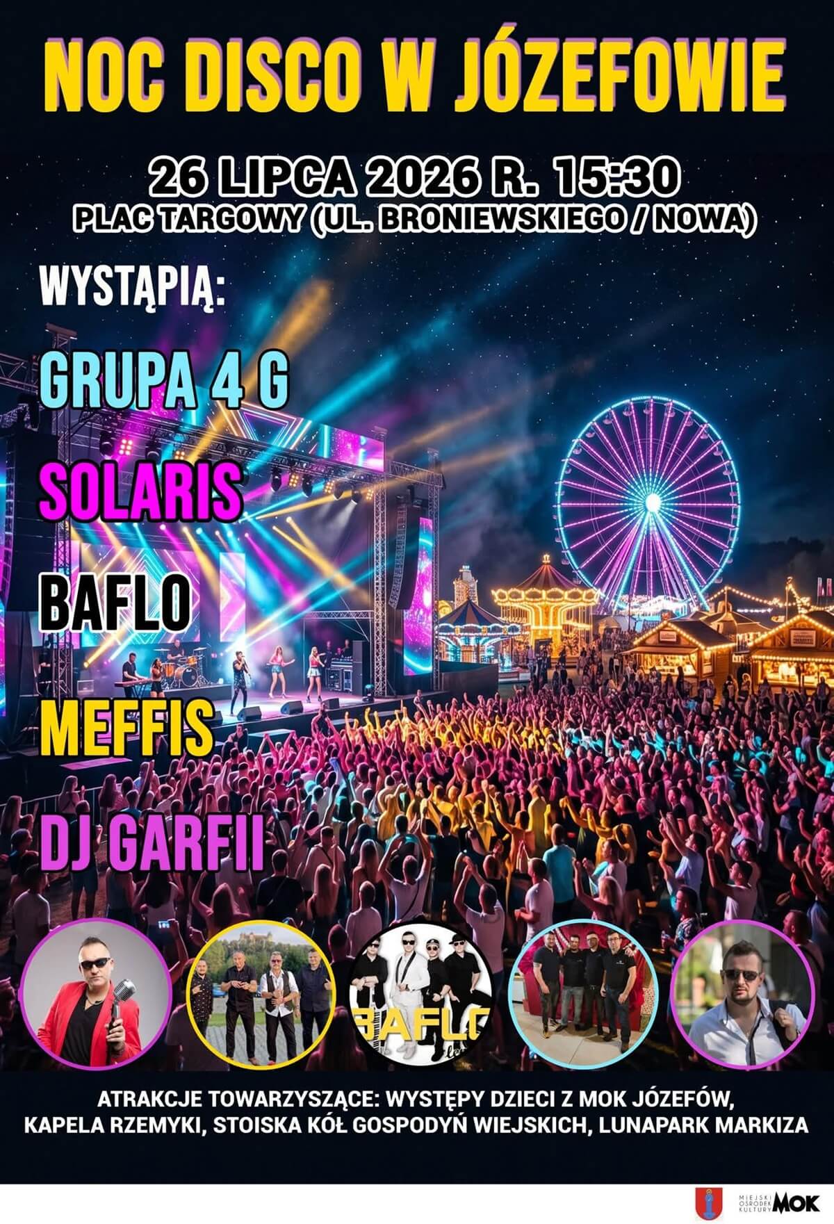 Co robić w weekend 25-26 lipca w województwie lubelskim? Wydarzenia, koncerty i imprezy w regionie 7 Noc Disco w Józefowie