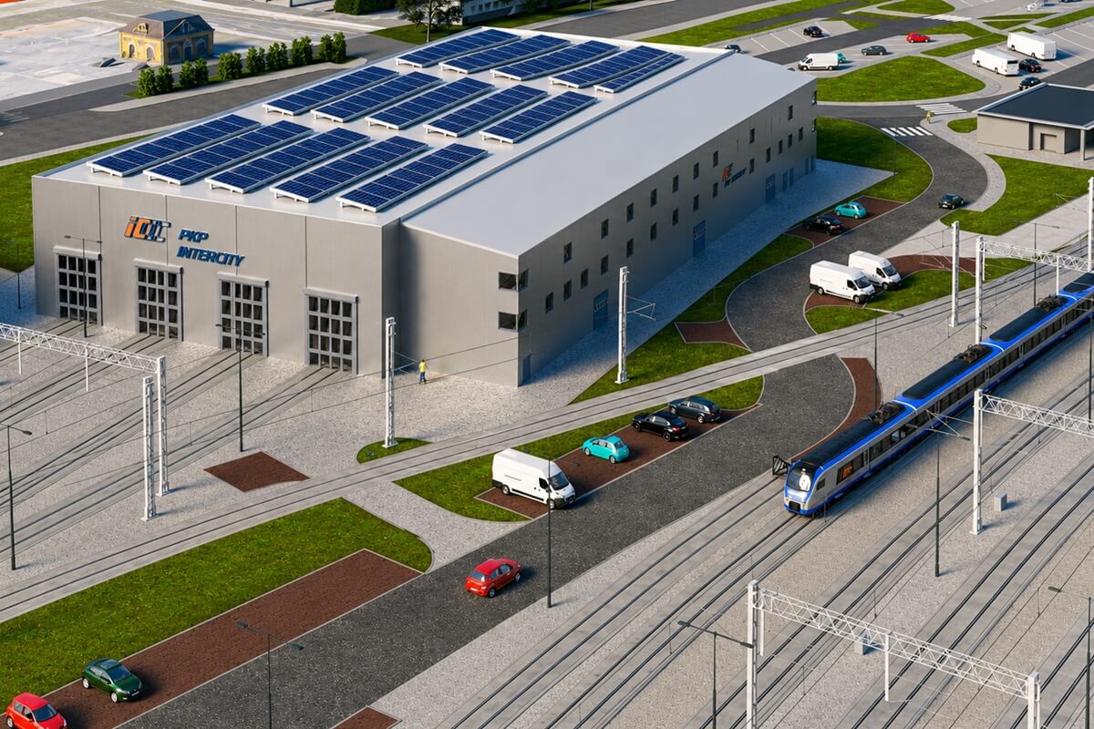 Nowe hale, remont 17 torów i 200 nowych miejsc pracy. PKP Intercity przebuduje bocznicę w Lublinie 3 Nowa bocznica kolejowa Lublin Główny - wizualizacja