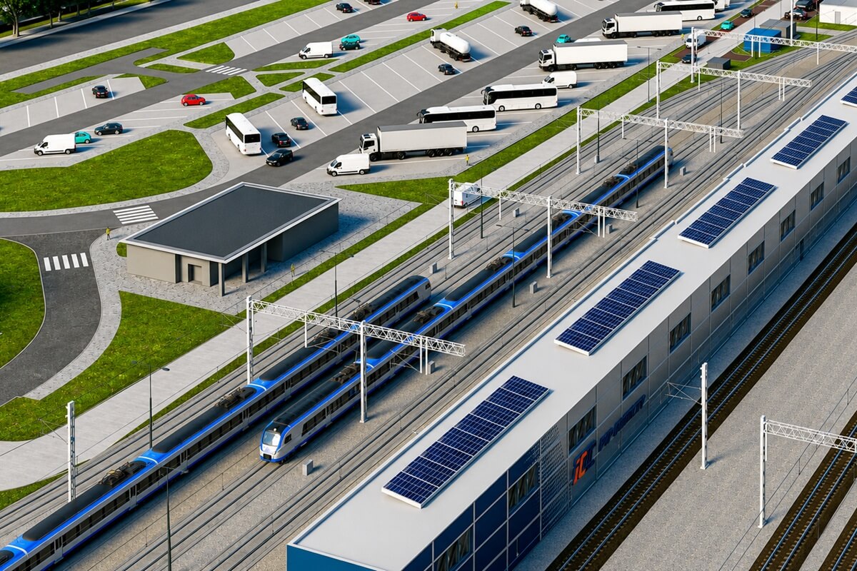 Nowe hale, remont 17 torów i 200 nowych miejsc pracy. PKP Intercity przebuduje bocznicę w Lublinie 4 Nowa bocznica kolejowa Lublin Główny - wizualizacja