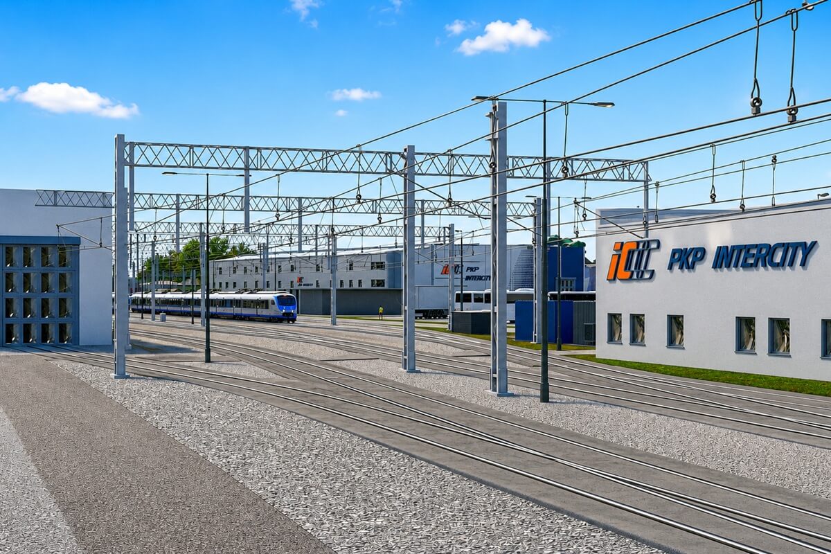 Nowe hale, remont 17 torów i 200 nowych miejsc pracy. PKP Intercity przebuduje bocznicę w Lublinie 2 Nowa bocznica kolejowa Lublin Główny - wizualizacja