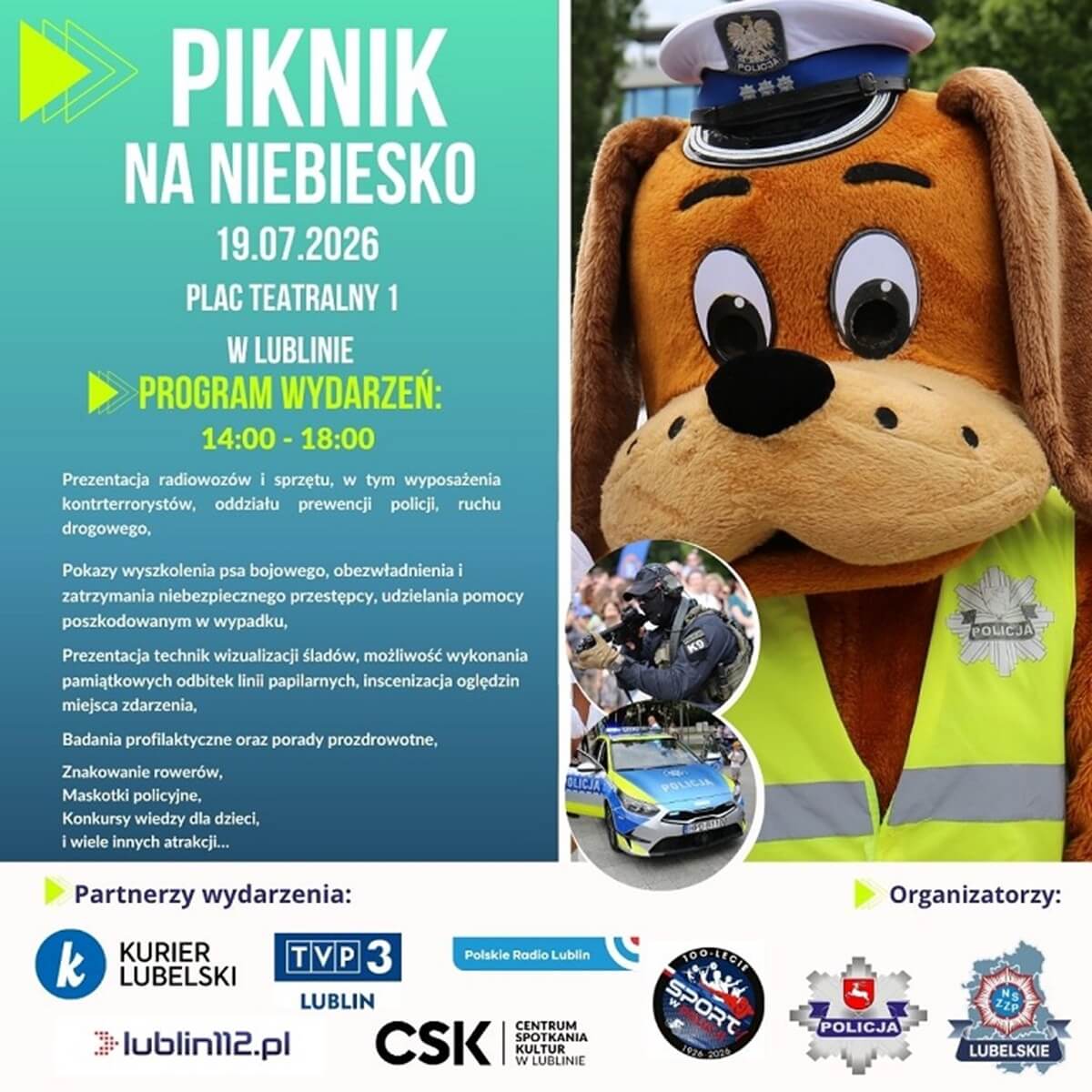 Co robić w weekend 18-19 lipca w województwie lubelskim? Festiwale, koncerty i imprezy w regionie 6 Piknik na niebiesko w Lublinie 2026