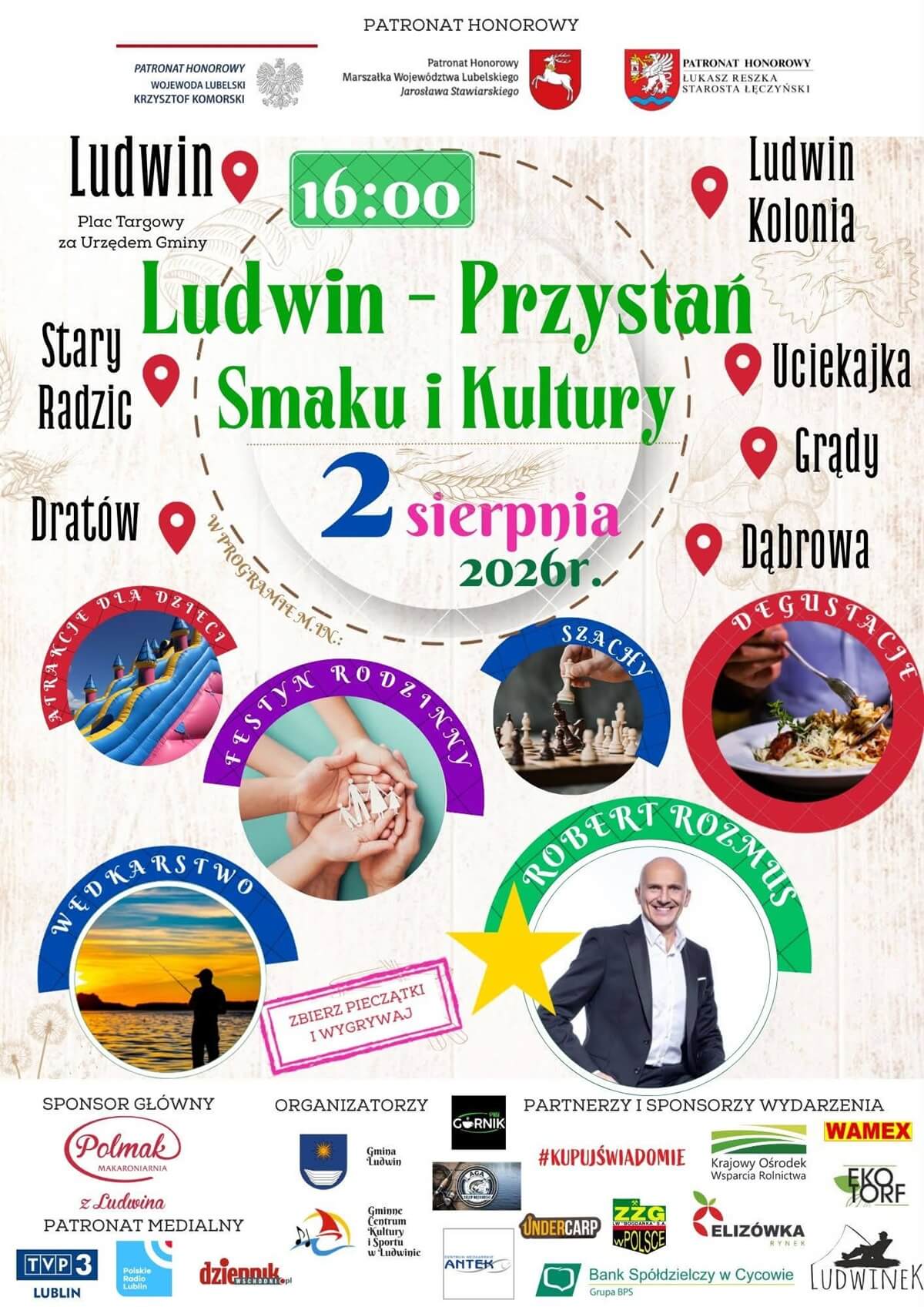 Imprezy w weekend 1-2 sierpnia w Lublinie i województwie lubelskim. Koncerty, jarmarki, wystawa koni, święto bobu 8 Ludwin - Przystań Smaki i Kultury 2026