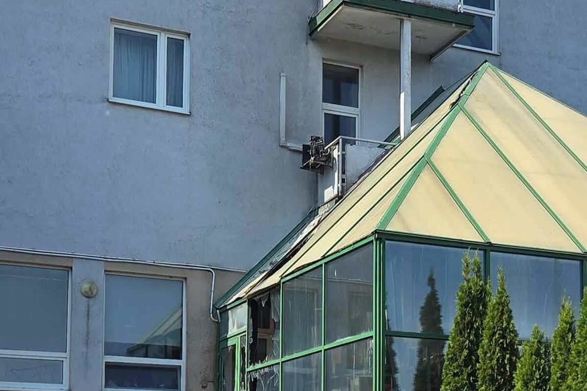 Pożar klimatyzatora w hotelu Pod Kasztanami