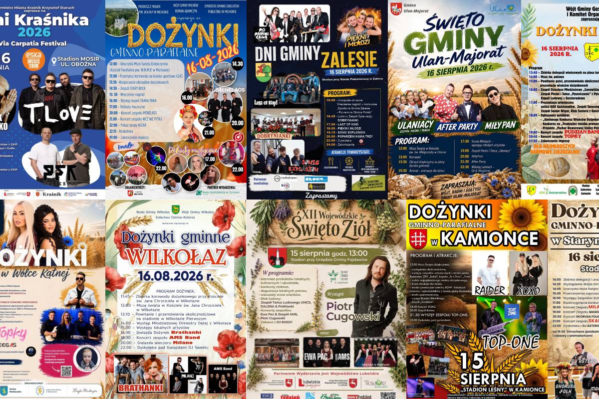 Dożynki w województwie lubelskim w weekend 15-16 sierpnia. Gdzie się wybrać? Mamy listę imprez!