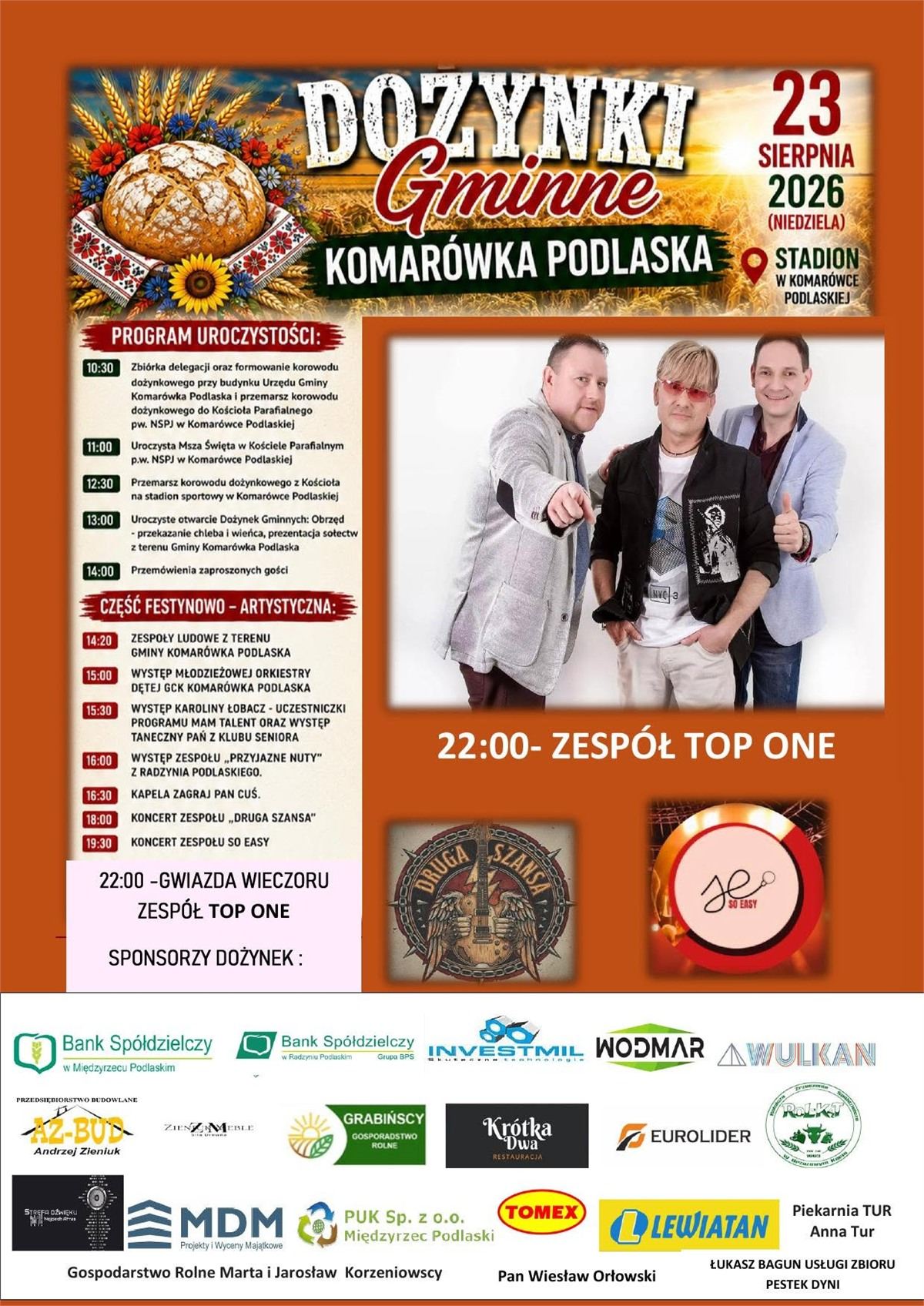 Dożynki Komarówka Podlaska 2026