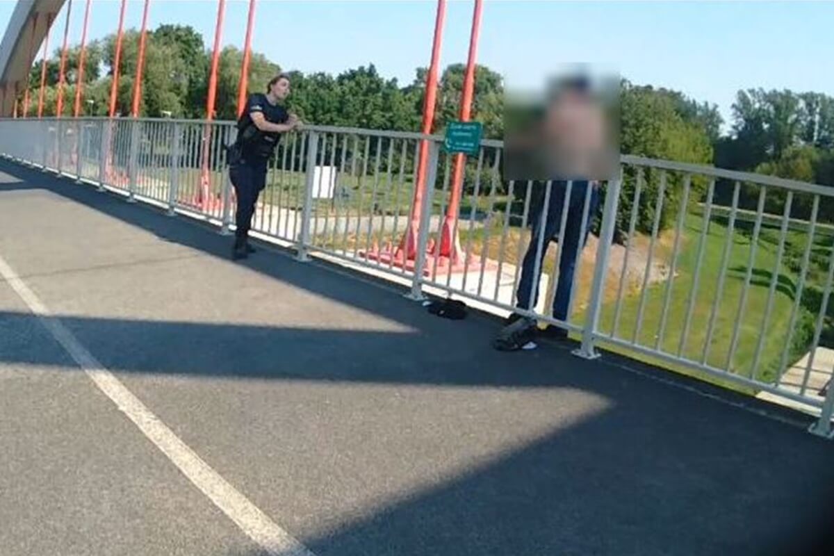 Stał za barierkami mostu 700-lecia Lublina, chciał skoczyć. 42-latek miał ponad 2,5 promila alkoholu