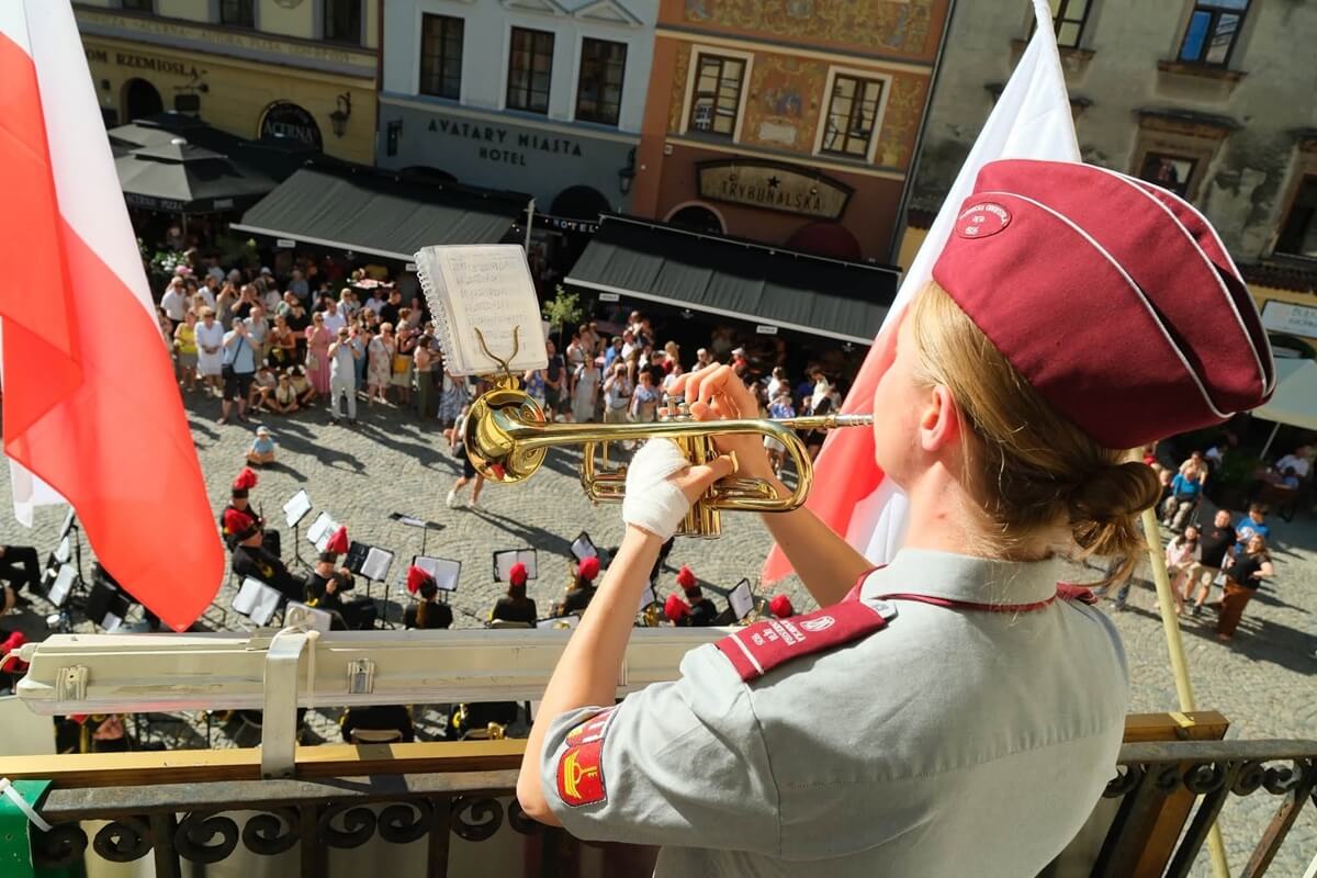 Dźwięki trąbek poniosły się po Starym Mieście. Rekordowa edycja święta hejnałów w Lublinie | ZDJĘCIA 6 32. Ogólnopolski Przegląd Hejnałów Miejskich w Lublinie
