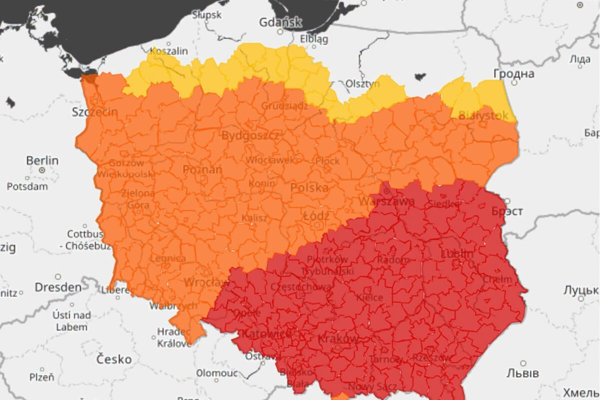 Ostrzeżenie o upałach wydane przez IMGW 3 sierpnia 2026 r.