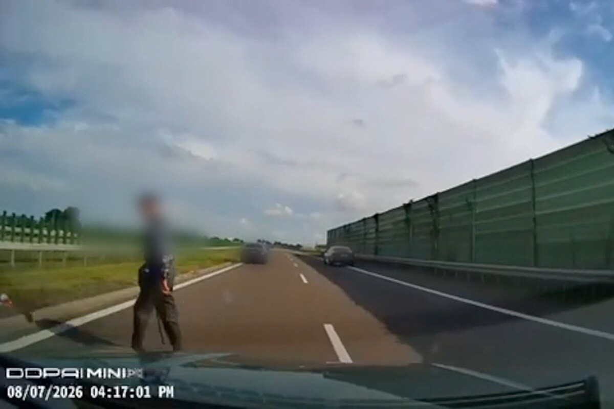 Senior szedł drogą ekspresową S12/S17 pod Lublinem. O krok od tragedii | WIDEO