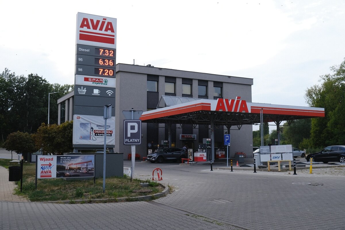 Stacja paliw AVIA Czechowska ceny paliw 17.08.2026