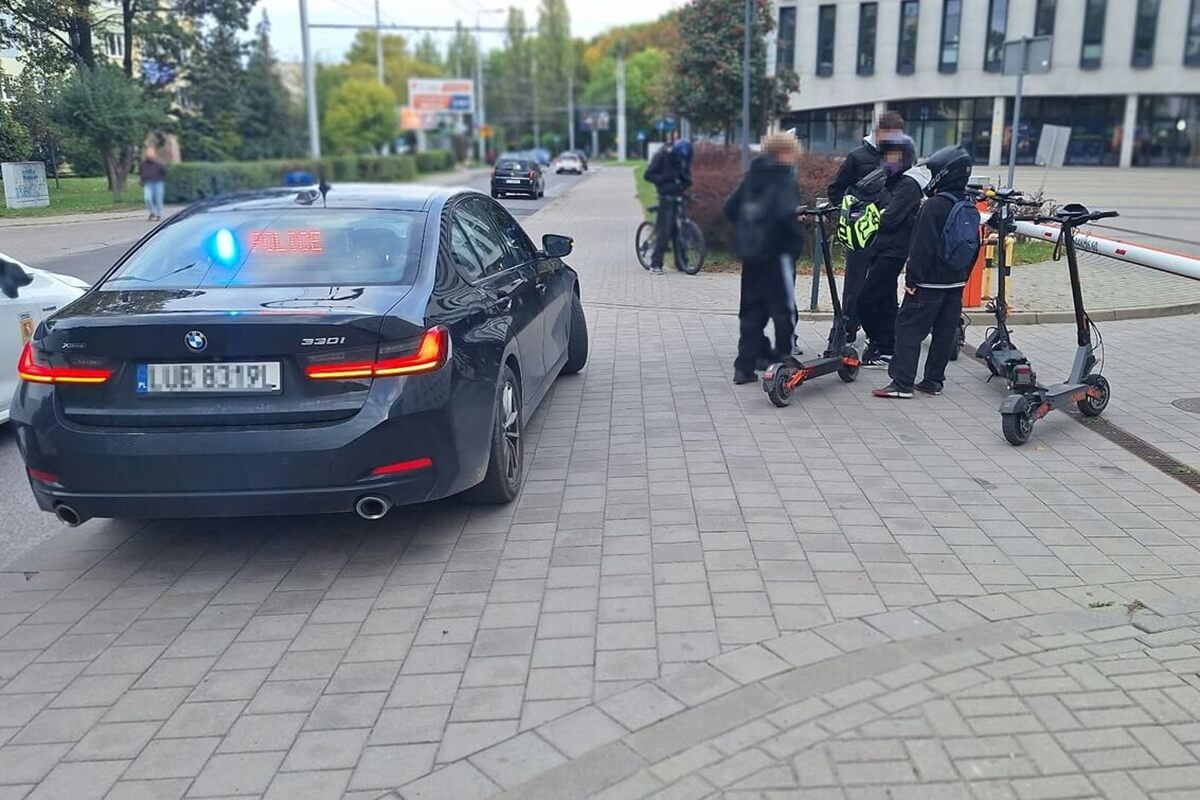 Policyjna obława na hulajnogi i rowery w Lublinie. Kilkaset kontroli jednego dnia, posypały się mandaty