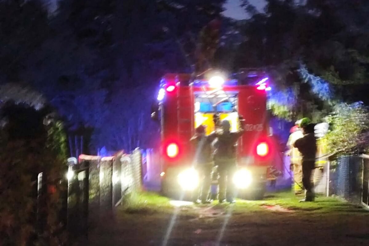 Ogień zajął drewniany domek przy Osmolickiej. Trzy zastępy strażaków w akcji nad Zalewem Zemborzyckim