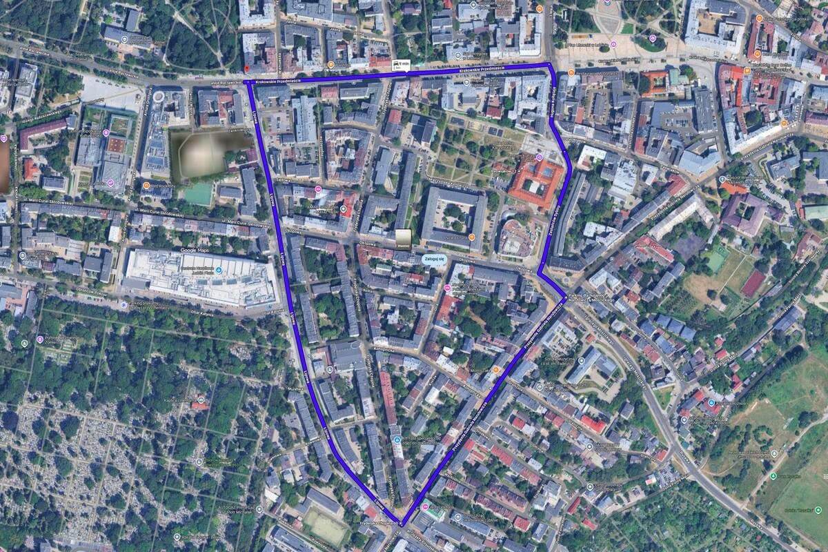 Już dziś ulicami Lublina przejdzie 7. Marsz Równości. Będą zamknięcia ulic, objazdy komunikacji miejskiej 1 Trasa Marszu Równości w Lublinie